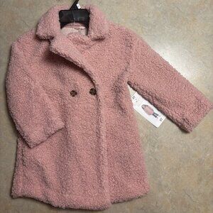 NWT Biscotti Collezioni Kids’ Pink Sherpa Coat – Size 6